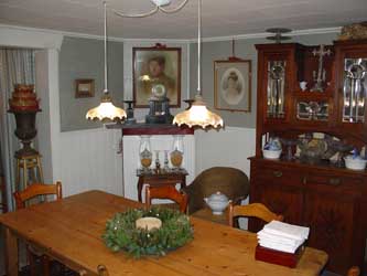 Wanneer u wakker wordt kan u naar hartelust ontbijten in deze gezellige ontbijtkamer.